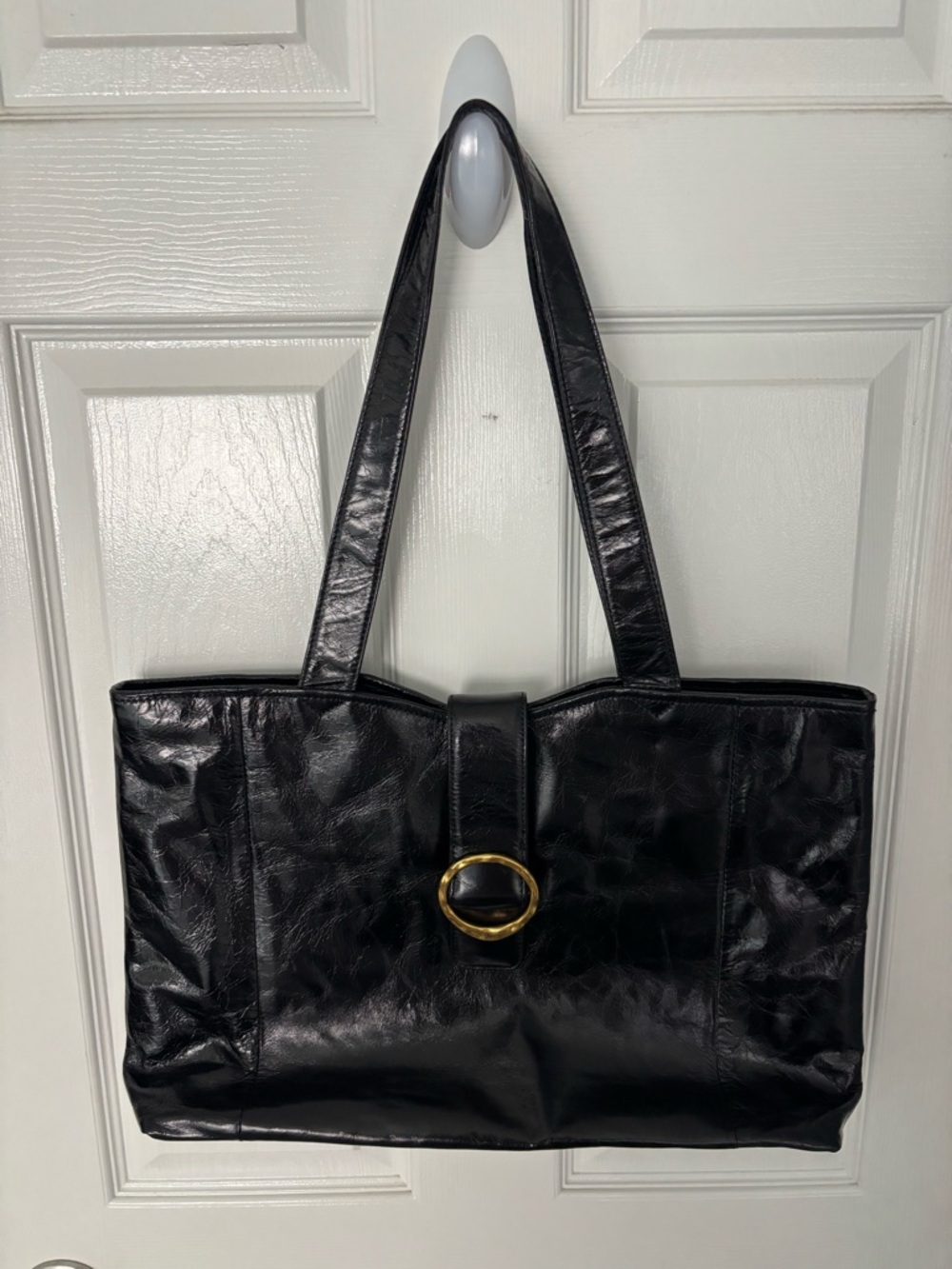 Sawyer Tote From The Brand Hobo Shoulder Bag Black Leather